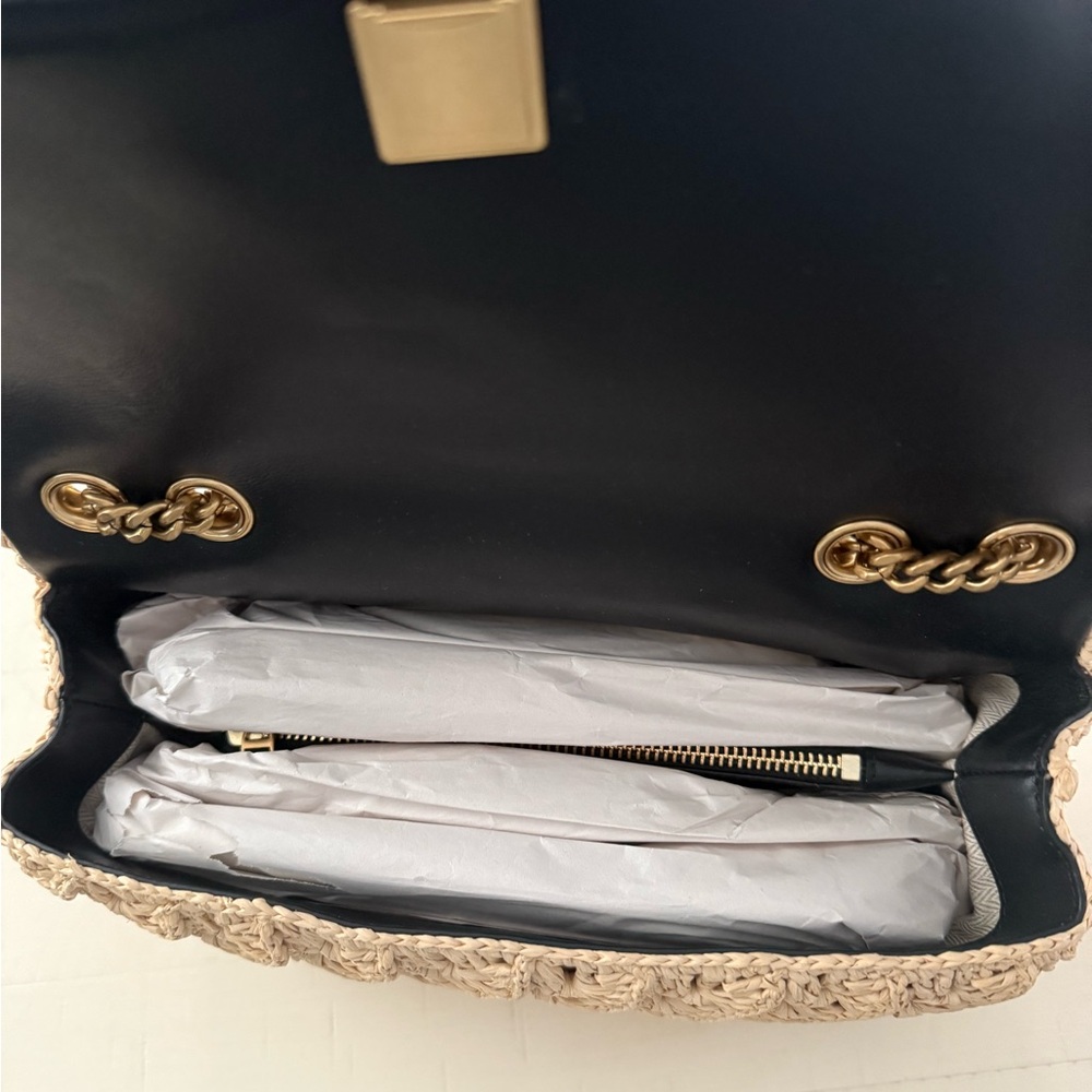 Tory Burch Beige Woven Shoulder Bag - Picture 5 of 8